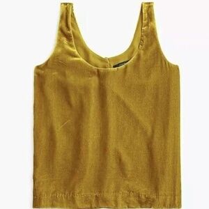 J.Crew Relaxed Gold Luxe Velvet Shell Top Tank Size 00